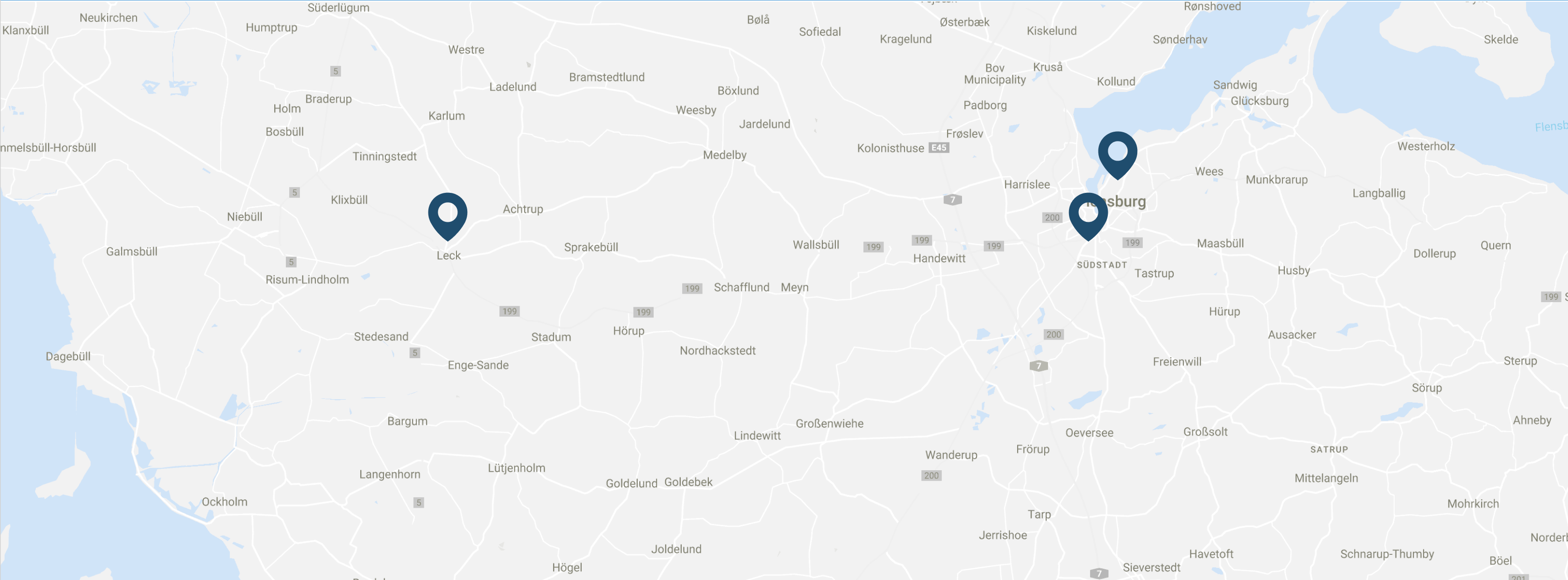 Karte mit unseren Standorten